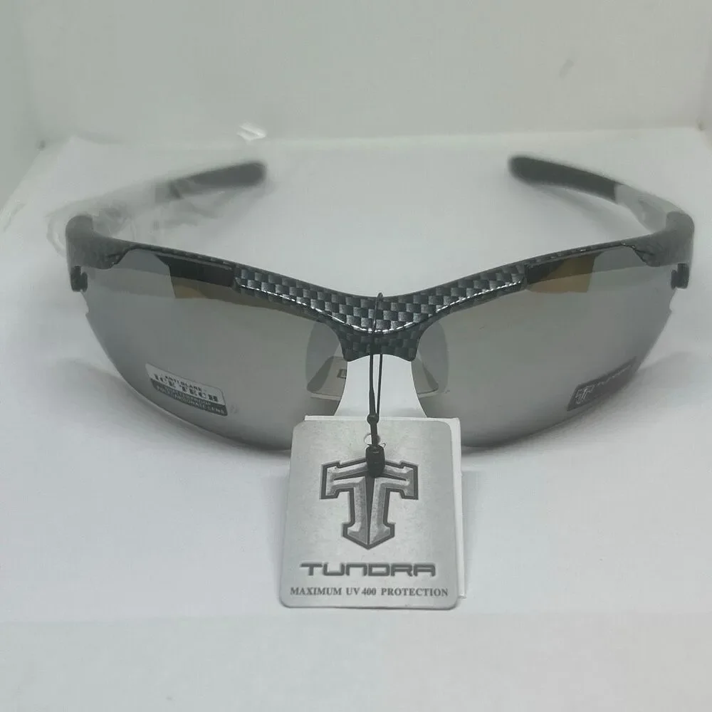 Sport Wrap Semi Rimless Sunglasses Mirrored UV400 Protection Lightweight